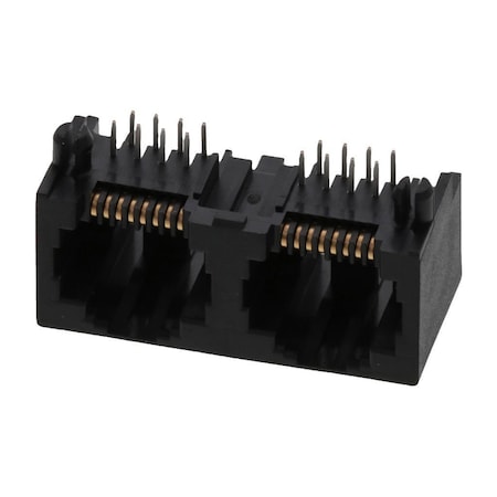 Molex Modular Connectors / Ethernet Connectors Ganged Inv Modjack N K No Shld 2 Port 8/8 442480057